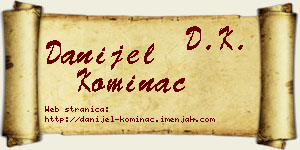 Danijel Kominac vizit kartica